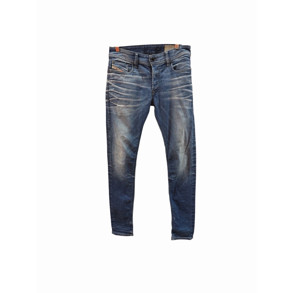 Diesel Sleenker Jeans Men 28x32 Slim Skinny Stretch Denim Button Fly Distressed